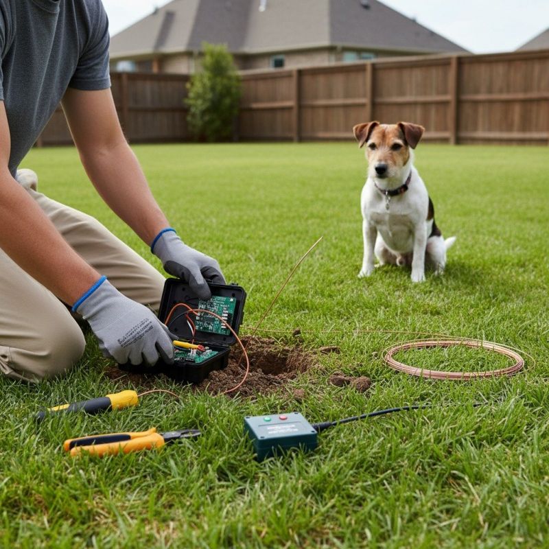 Electric Dog Fence Installation detail