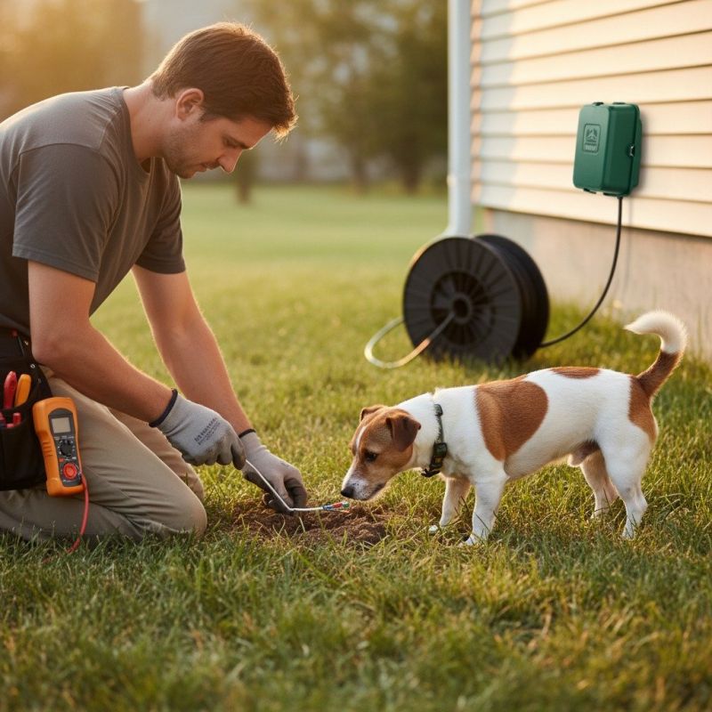 Electric Dog Fence Installation detail